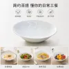 White porcelain bowls, simple household ceramic tableware, serving rice bowls, large soup bowls full image